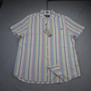 Chubbies Shirt Mens XL Multi Striped Soft Serve Resort‎ Weave Friday Button Down